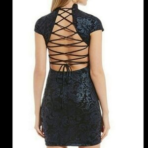 NWOT B Darlin Lace-Up Backless Dress